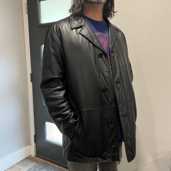 Kenneth Cole Reaction Other - Men’s Leather Coat, Black, Kenneth Cole Reaction M